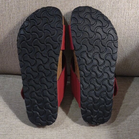 Birkenstock Birkis Dijon Red Cross Over Sandals SIZE 36/ US 5/5.5 - Picture 6 of 6